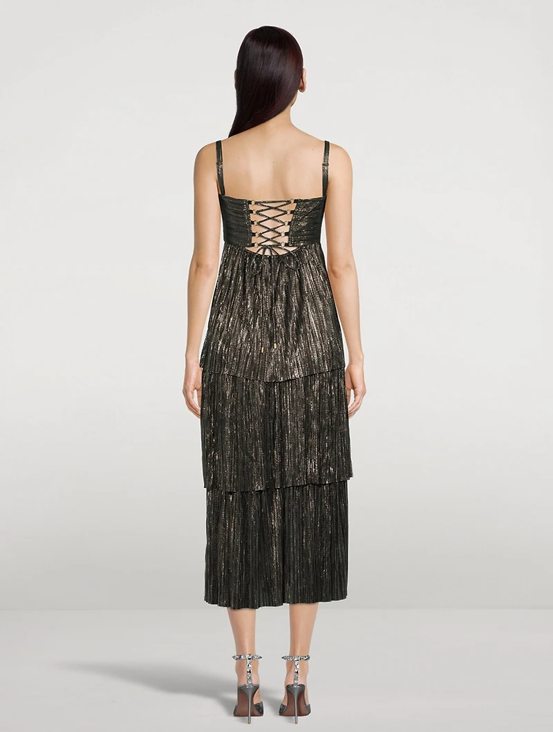 Andromeda Lamé Midi Dress