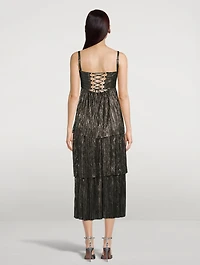 Andromeda Lamé Midi Dress