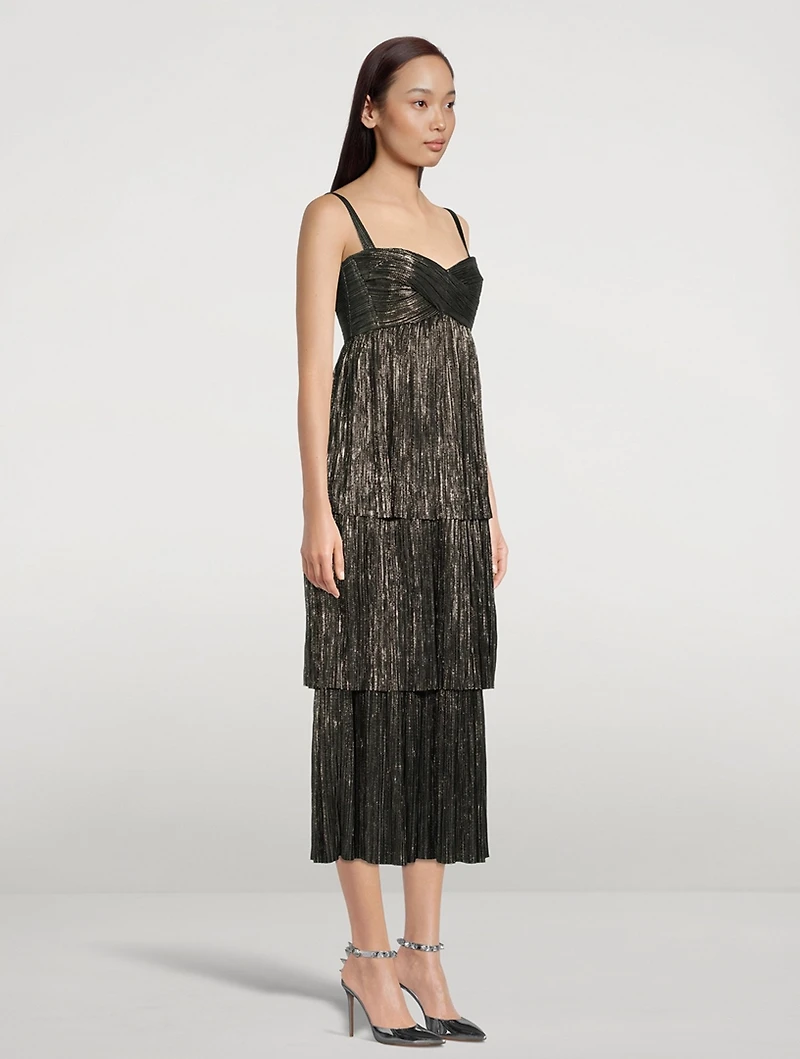 Andromeda Lamé Midi Dress