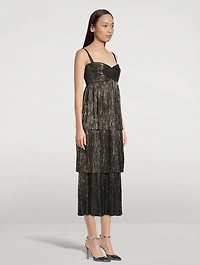 Andromeda Lamé Midi Dress