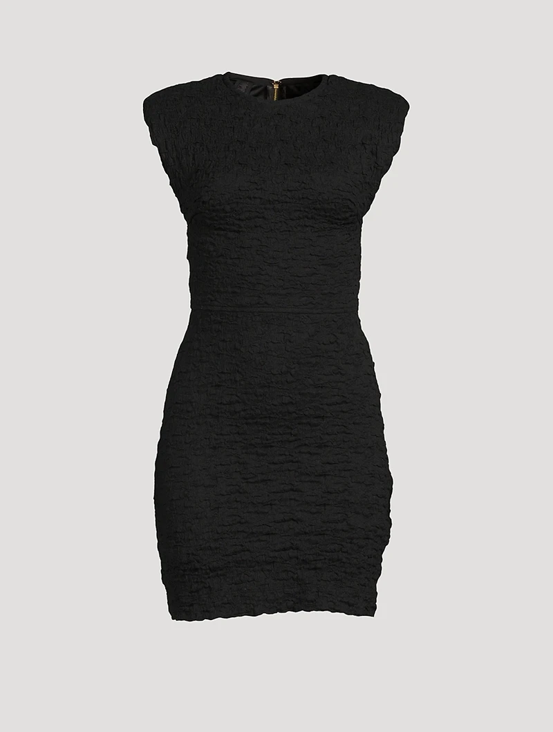Bamboo Padded Shoulder Mini Dress