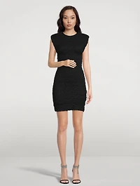 Bamboo Padded Shoulder Mini Dress