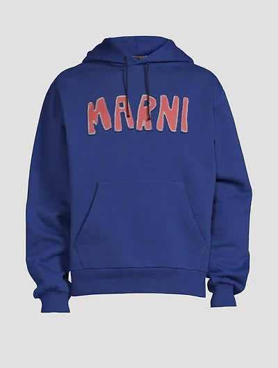 Cotton Hoodie With Cut-Out Logo