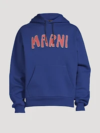 Cotton Hoodie With Cut-Out Logo