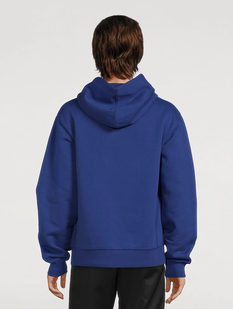 Cotton Hoodie With Cut-Out Logo