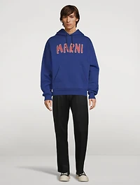 Cotton Hoodie With Cut-Out Logo