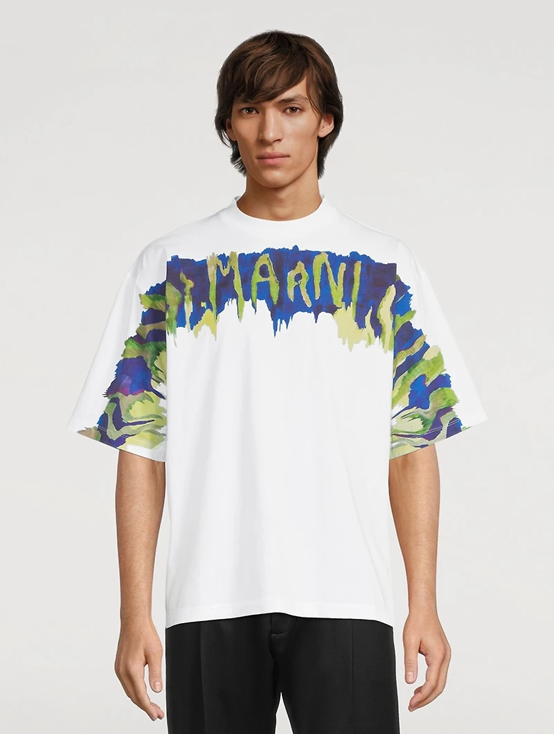 Cotton T-Shirt With Graphic Logo