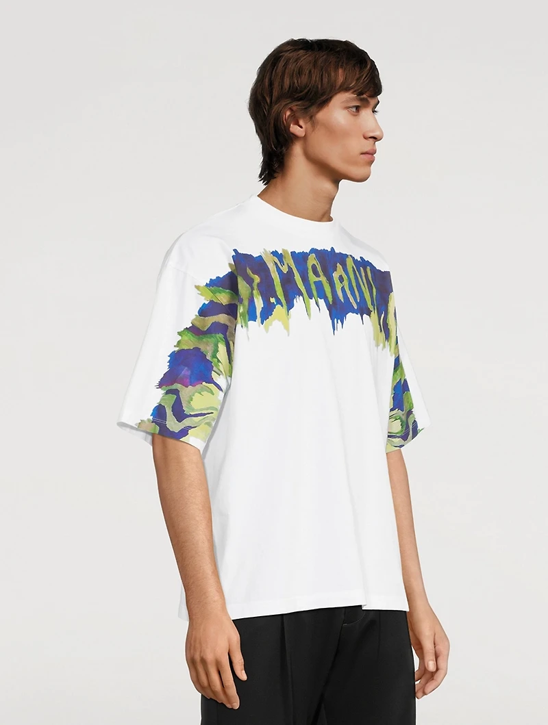 Cotton T-Shirt With Graphic Logo