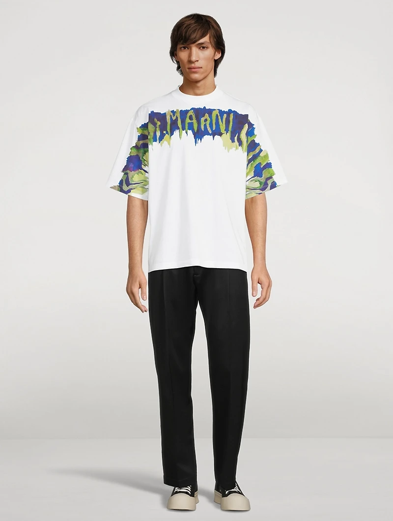 Cotton T-Shirt With Graphic Logo