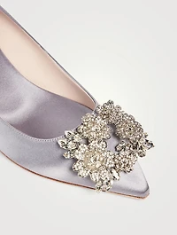 RV Bouquet Strass Pearl Buckle Satin Pumps