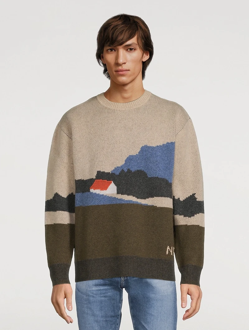 Rune Landscape Wool Sweater