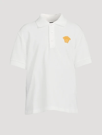 Medusa Embroidered Polo Shirt