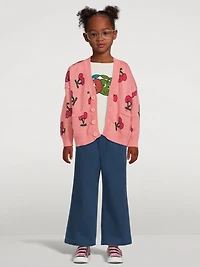 Cherry Cotton Knit Cardigan