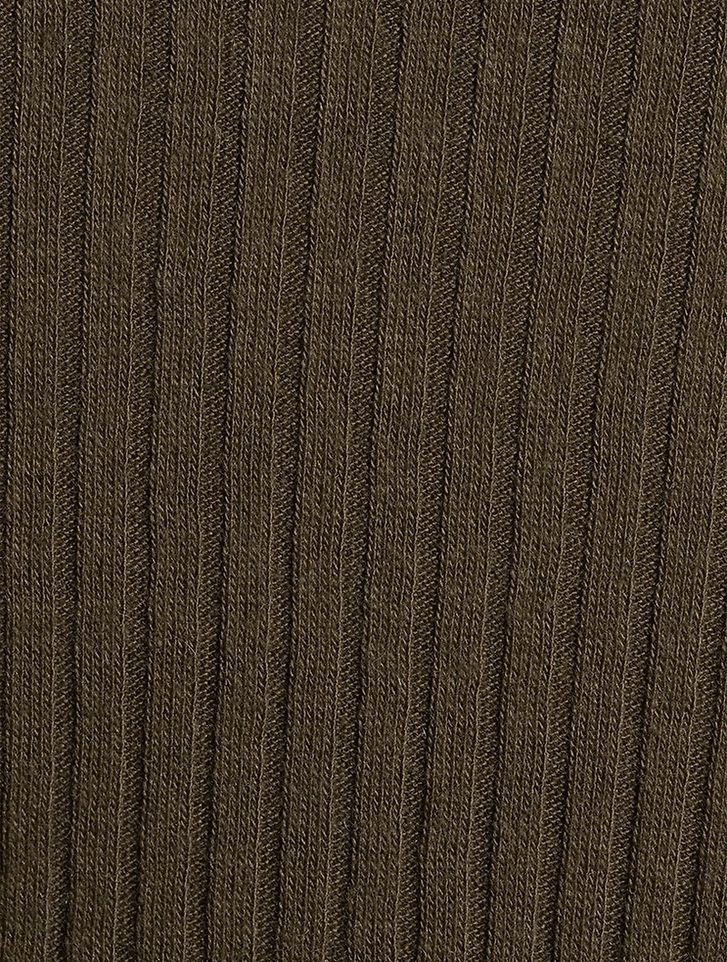Cotton And Cashmere Ribbed Long-Sleeve T-Shirt