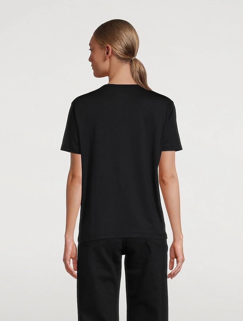 Lyocell And Cotton Crewneck T-Shirt