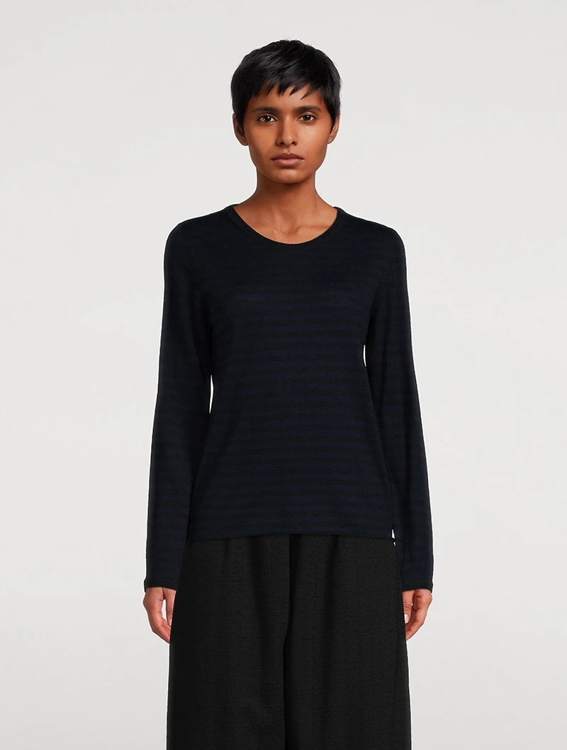 Cashmere Sweater Stripe Print