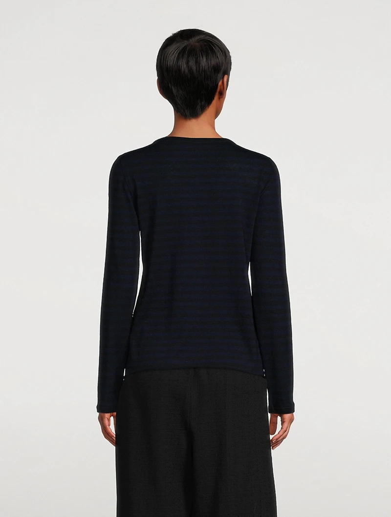 Cashmere Sweater Stripe Print