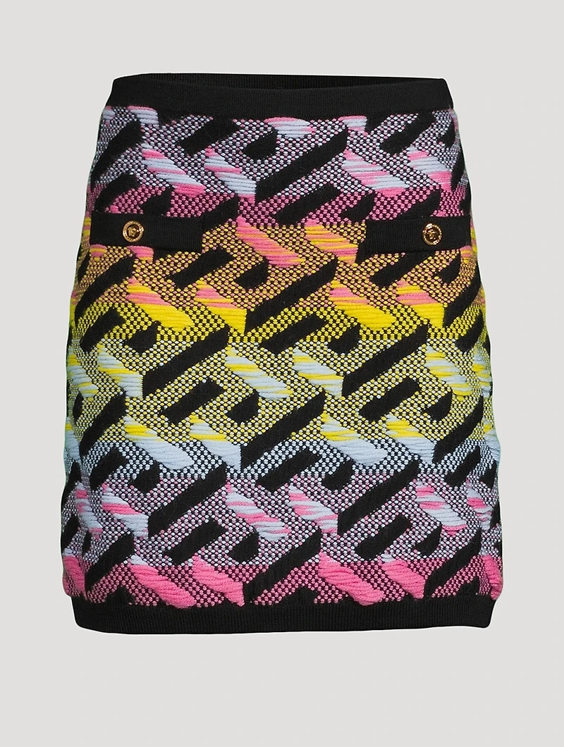 La Greca Knit Mini Skirt