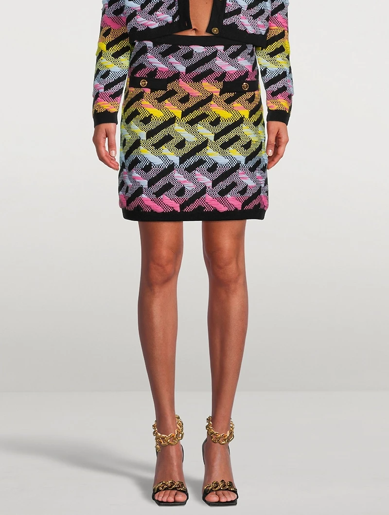 La Greca Knit Mini Skirt