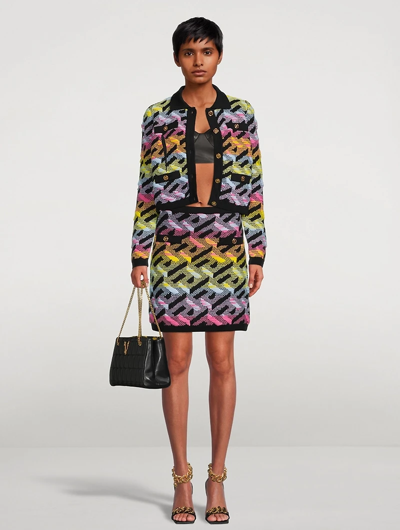 La Greca Knit Mini Skirt
