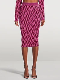 La Greca Knit Pencil Skirt