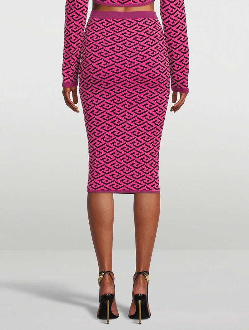 La Greca Knit Pencil Skirt