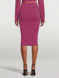 La Greca Knit Pencil Skirt