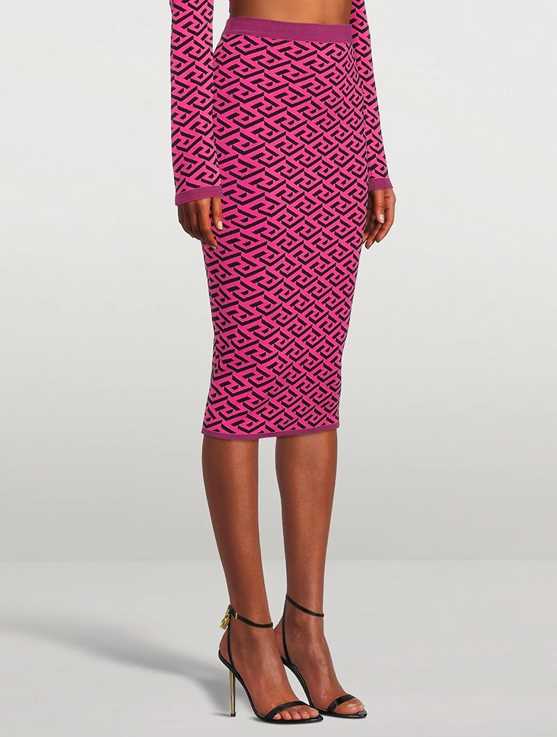 La Greca Knit Pencil Skirt