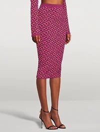 La Greca Knit Pencil Skirt