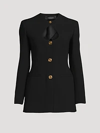 Cut-Out Single-Breasted Blazer