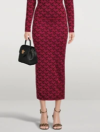 La Greca Jacquard Pencil Skirt