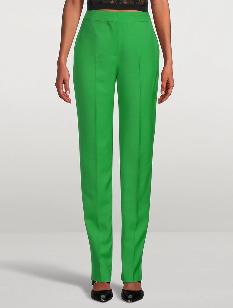 High-Waisted Cigarette Trousers
