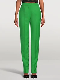 High-Waisted Cigarette Trousers