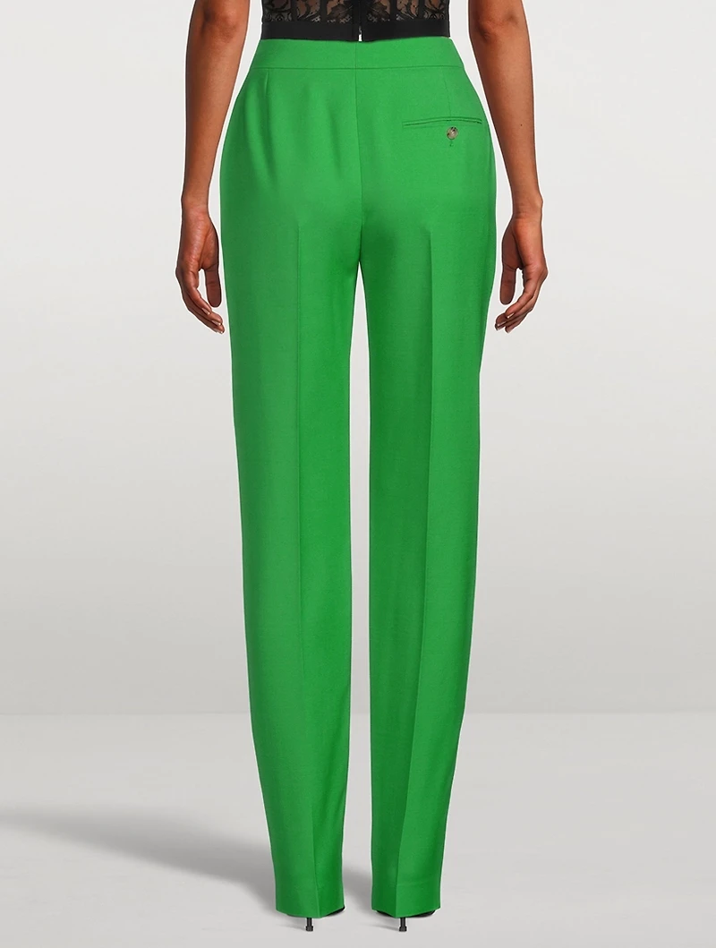 High-Waisted Cigarette Trousers