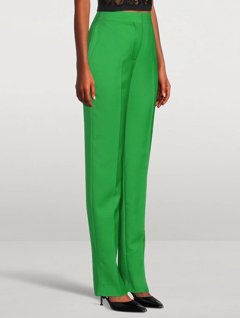 High-Waisted Cigarette Trousers