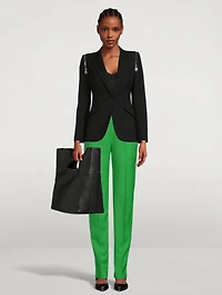 High-Waisted Cigarette Trousers