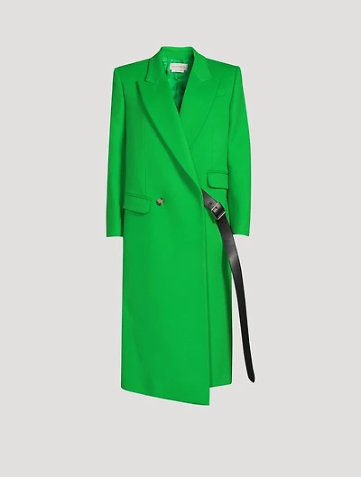 Oversized Drop Hem Coat