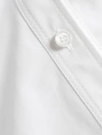 Asymmetrical Wrap Poplin Blouse
