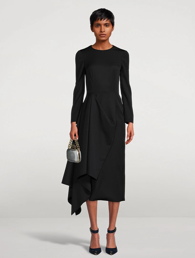Draped Midi Dress
