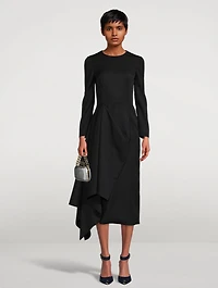 Draped Midi Dress