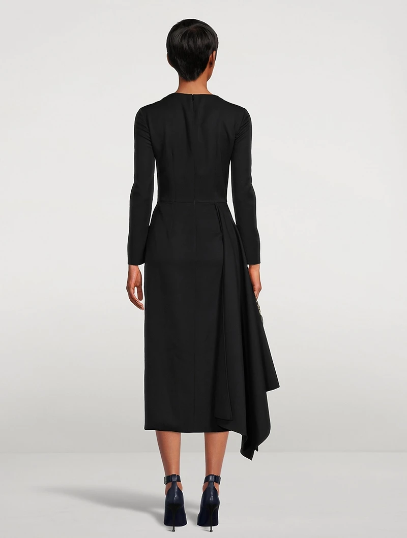 Draped Midi Dress