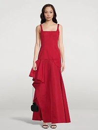 Asymmetric Draped Gown