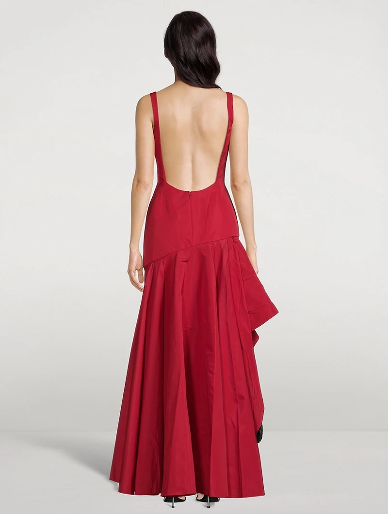 Asymmetric Draped Gown