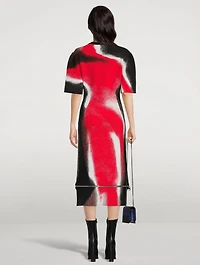 Mushroom Spores Jacquard Pencil Dress
