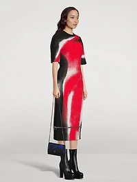 Mushroom Spores Jacquard Pencil Dress