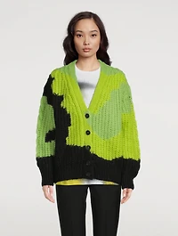Colourblock Mohair Cardigan