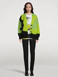 Colourblock Mohair Cardigan