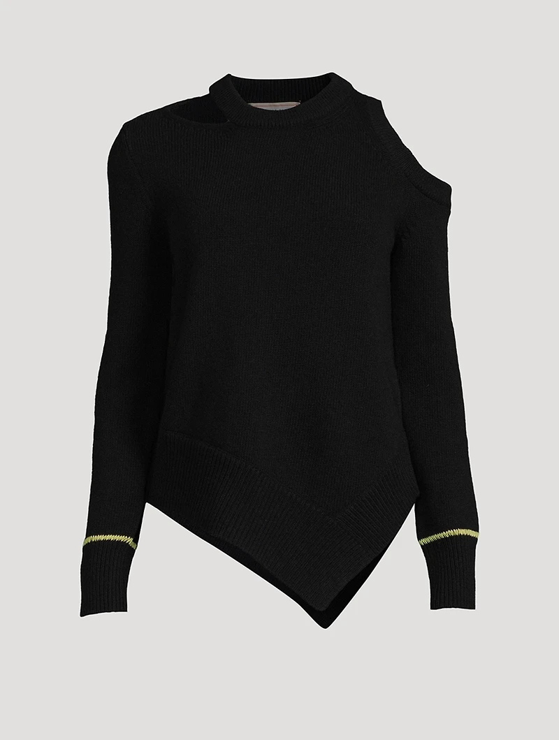 Slashed Asymmetric Sweater