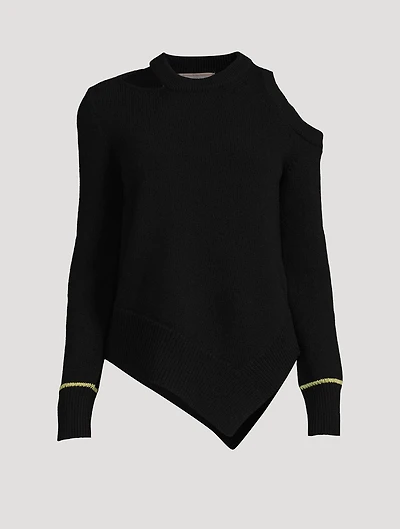 Slashed Asymmetric Sweater