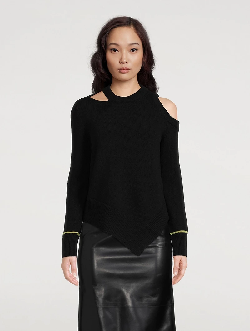 Slashed Asymmetric Sweater